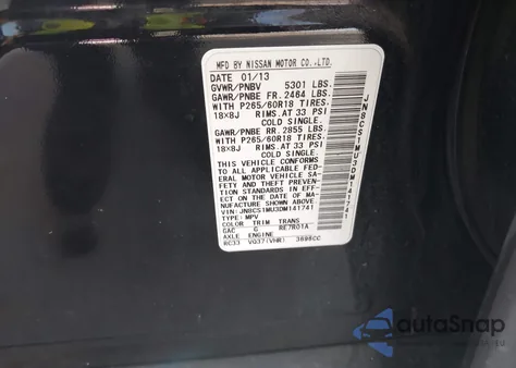2013 Infiniti Fx37 from USA, damaged, VIN JN8CS1MU3DM141741